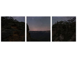 panoramic-3-piece-canvas-print-night-sky-over-blue-mountains