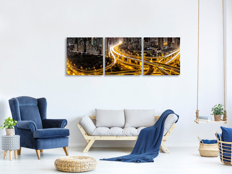 panoramic-3-piece-canvas-print-shanghai-at-night