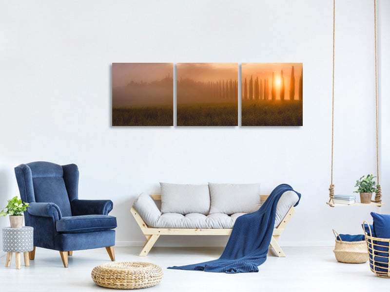 panoramic-3-piece-canvas-print-tuscany-sunrising